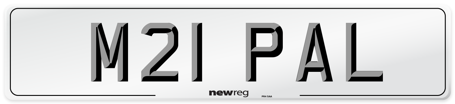 M21 PAL Number Plate from New Reg